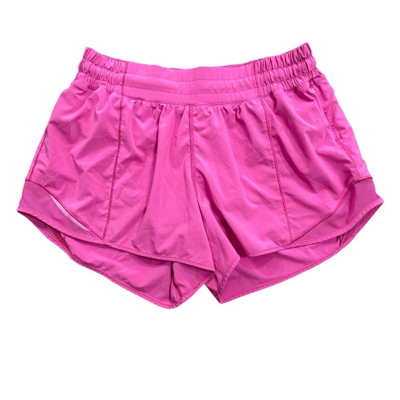lululemon athletica Pants - Lululemon Hotty Hot Short II Long 4" Lined Pink Highlight Size 8 Running Gym